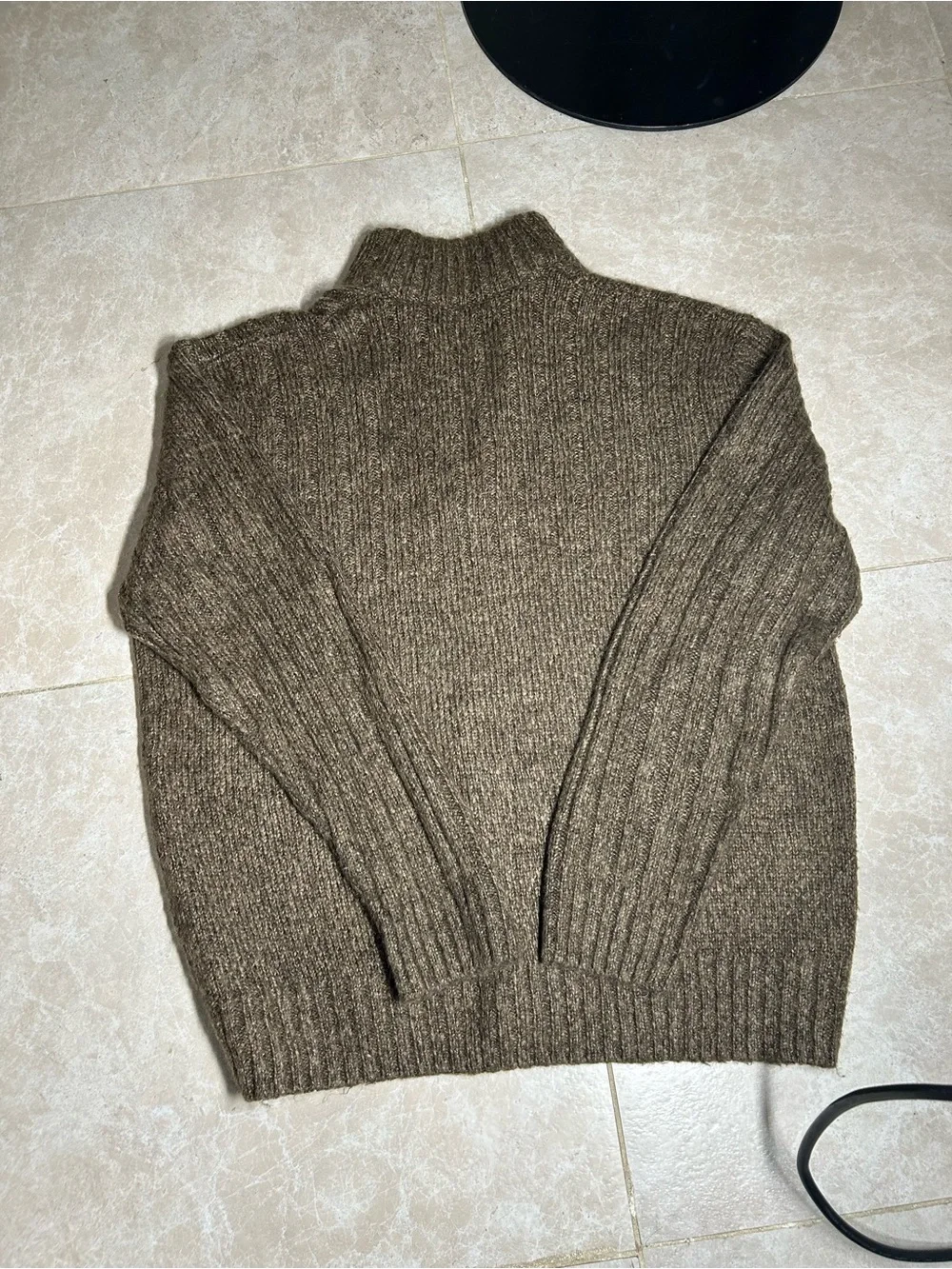 Rochingham Size XL Brown Ribbed Man s Sweater